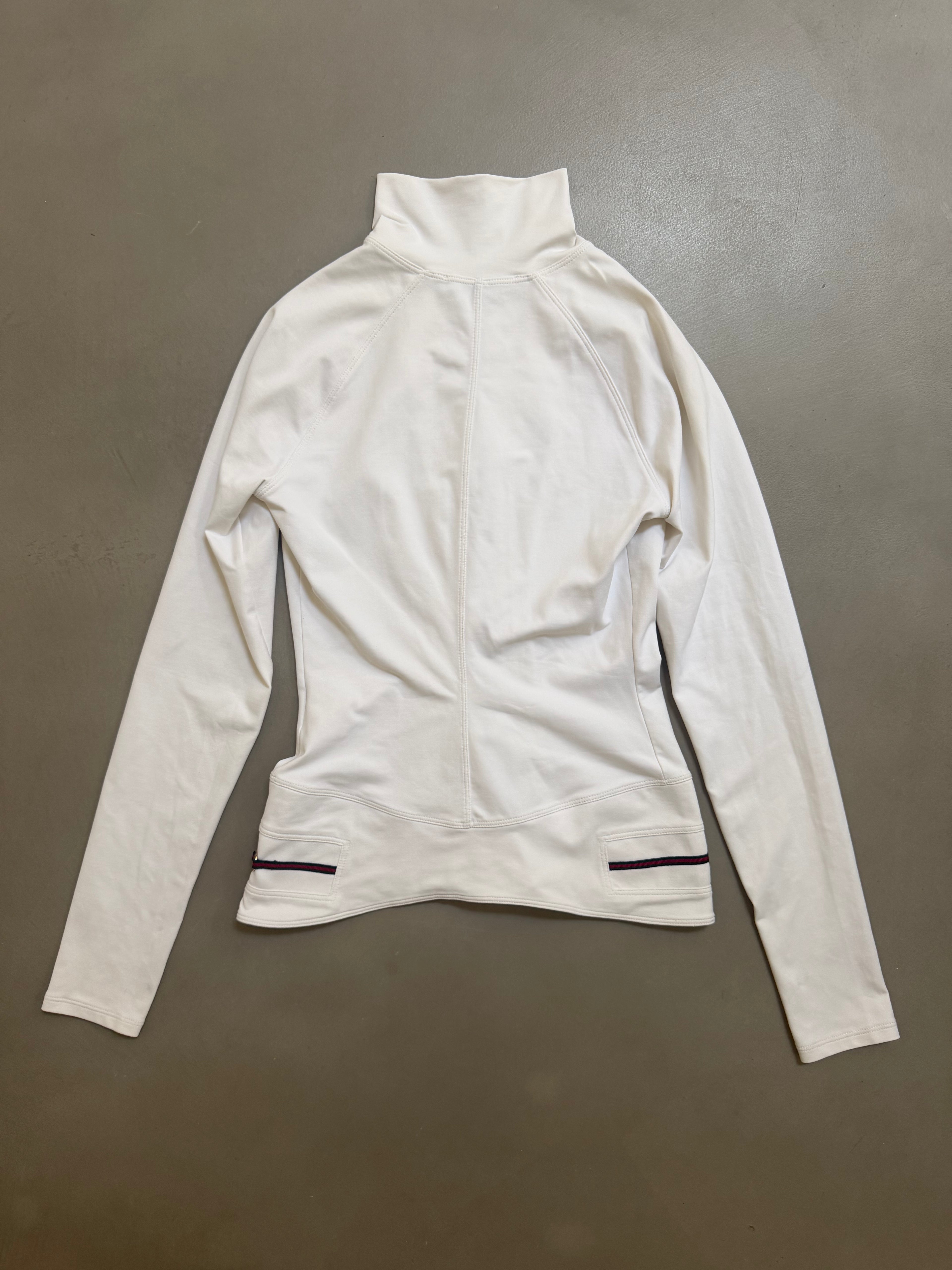 Gucci 2006 White Fitted Track Top with Interlocking G Hardware - XS