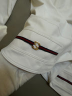 Gucci 2006 White Fitted Track Top with Interlocking G Hardware - XS