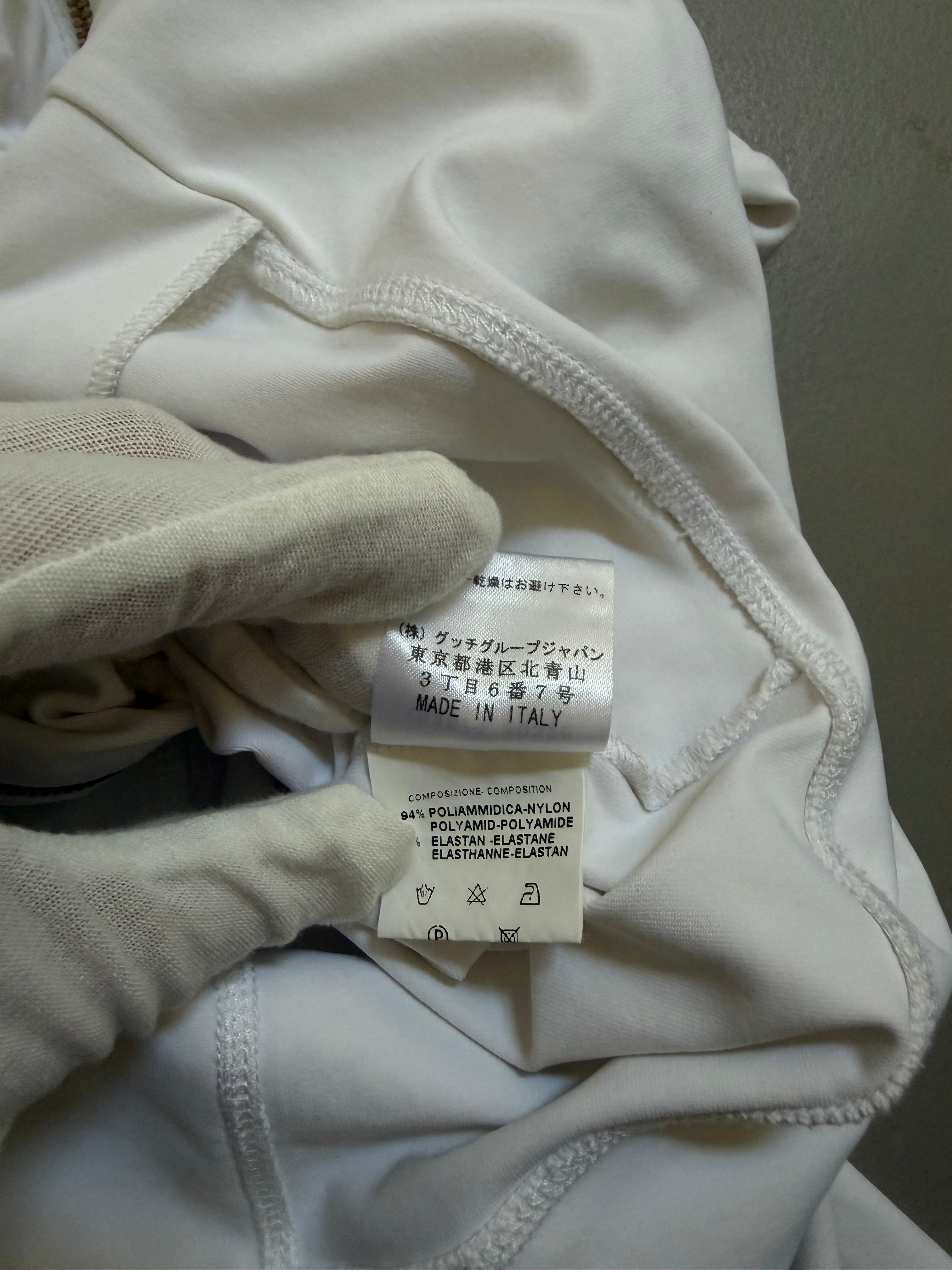 Gucci 2006 White Fitted Track Top with Interlocking G Hardware - XS