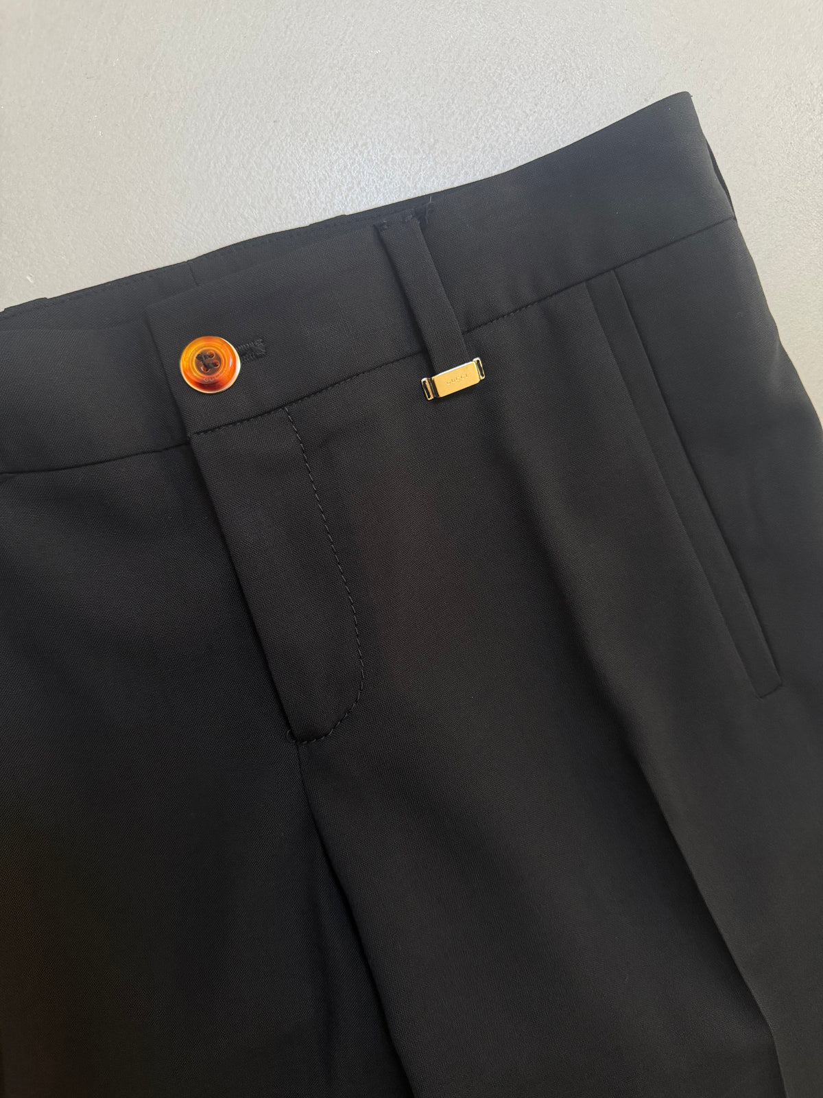 Gucci FW2008 Black Stretch Wool Tailored Trousers - W28" (IT38)