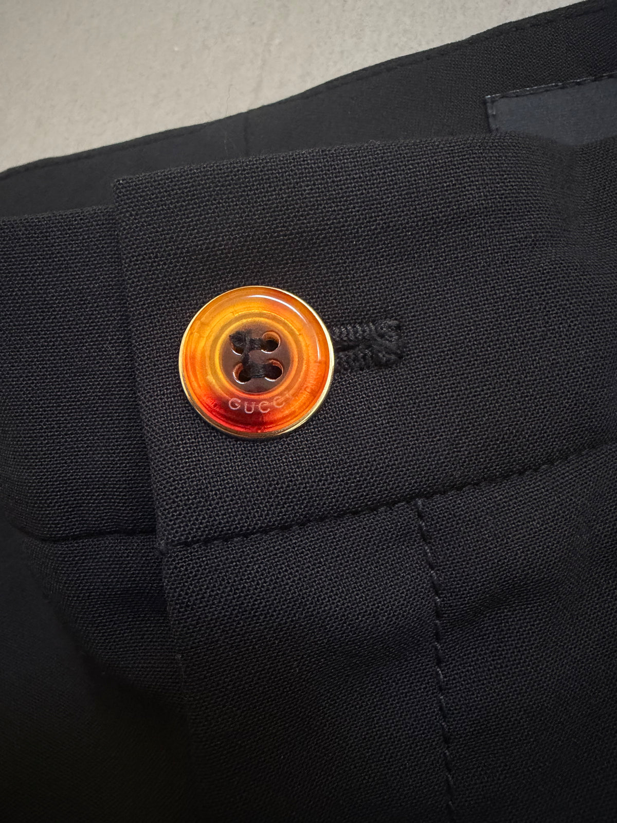 Gucci FW2008 Black Stretch Wool Tailored Trousers - W28" (IT38)