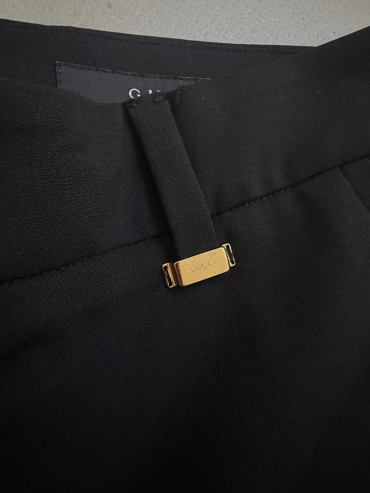Gucci FW2008 Black Stretch Wool Tailored Trousers - W28" (IT38)