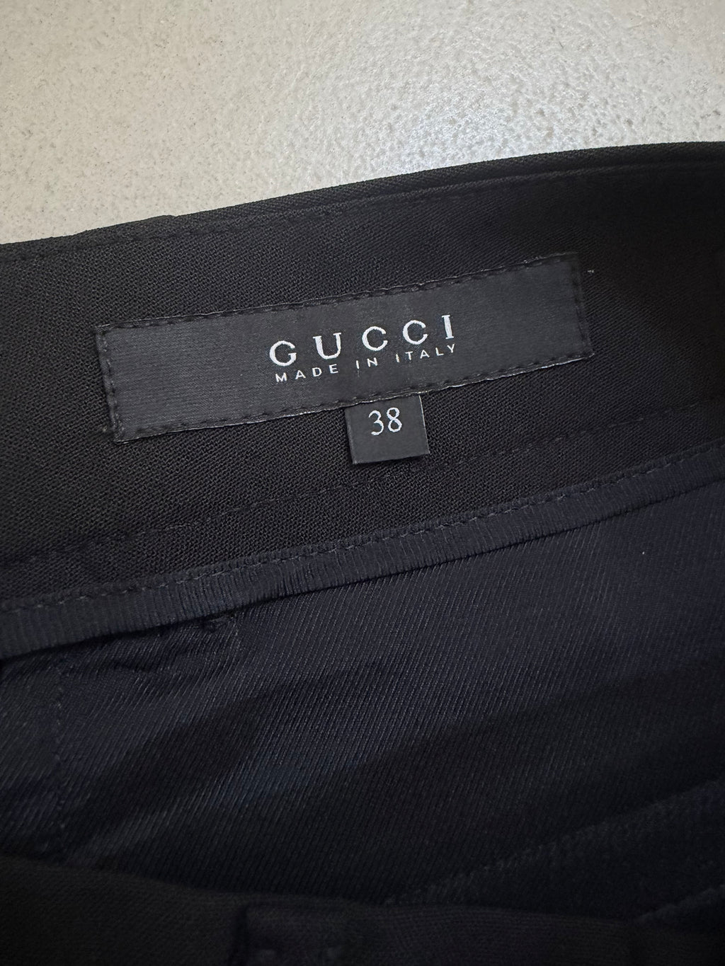 Gucci FW2008 Black Stretch Wool Tailored Trousers - W28" (IT38)
