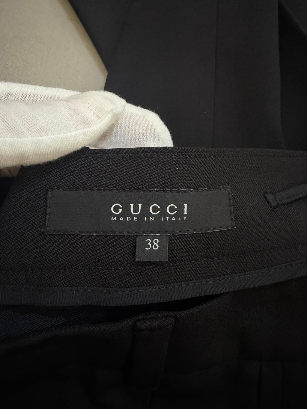 Gucci FW2008 Black Stretch Wool Tailored Trousers - W28" (IT38)