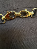 Gucci FW2006 Brown Fine Wool V-Neck Top with Gold Horsebit Clasp Belt - M