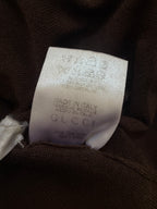 Gucci FW2006 Brown Fine Wool V-Neck Top with Gold Horsebit Clasp Belt - M