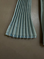 Issey Miyake Pleated Tailored Jacket Sax Dusty Blue - M