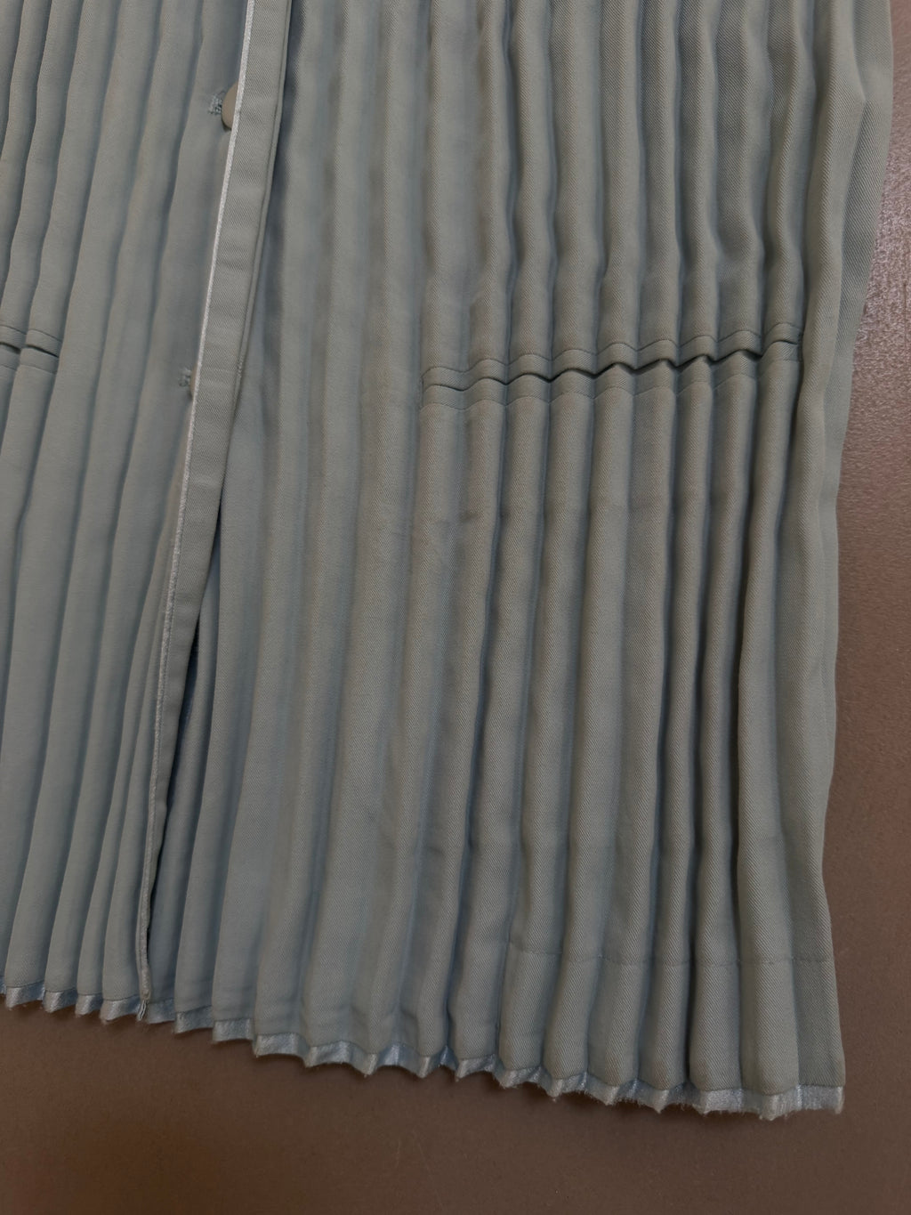 Issey Miyake Pleated Tailored Jacket Sax Dusty Blue - M