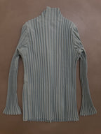 Issey Miyake Pleated Tailored Jacket Sax Dusty Blue - M