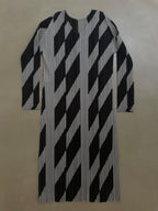 Issey Miyake Pleats Please AW19 Geometric Chevron Dress - L (4)