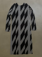 Issey Miyake Pleats Please AW19 Geometric Chevron Dress - L (4)
