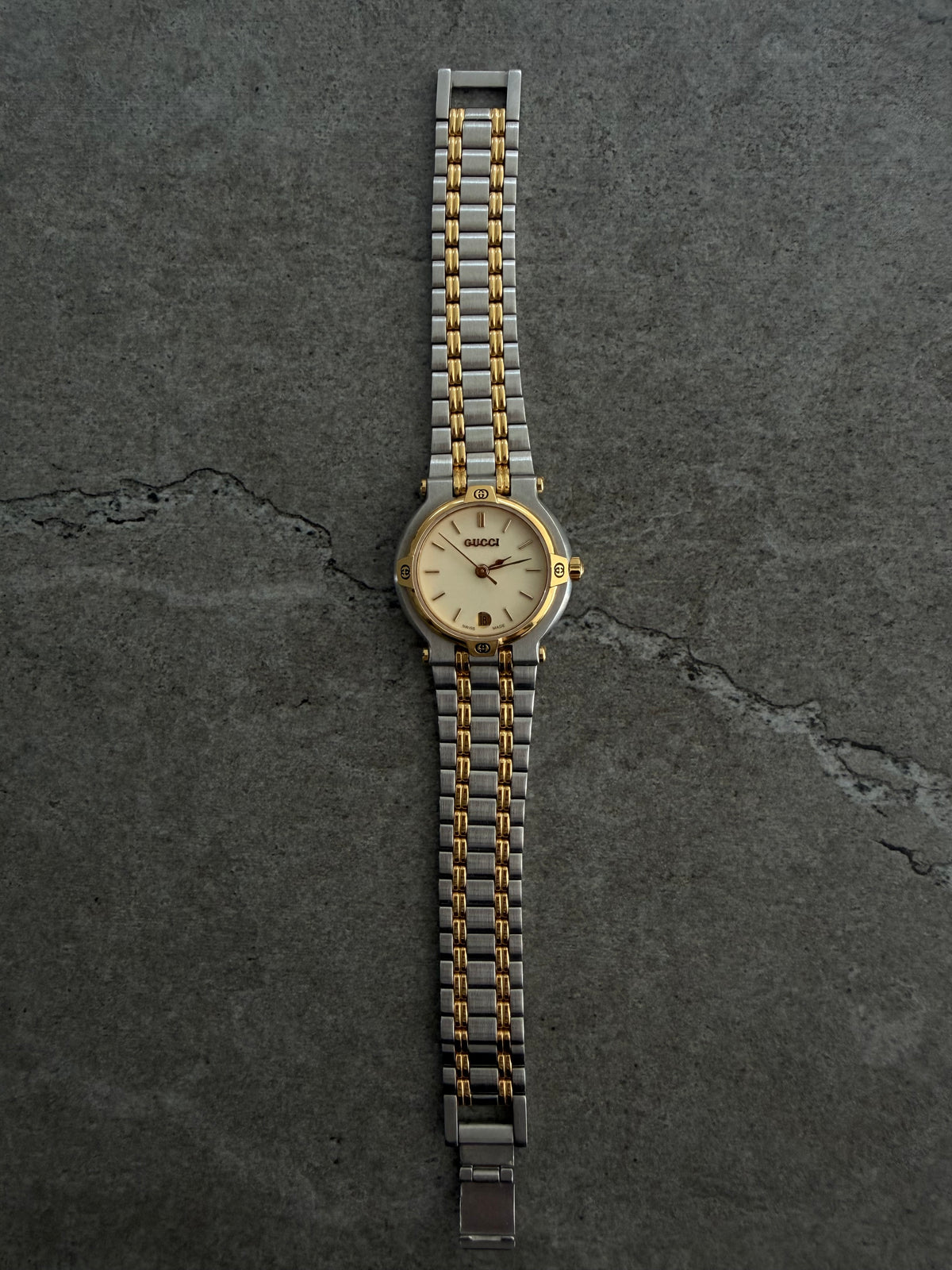 Gucci Vintage 1991 9000L Two-Tone Ladies Watch Set