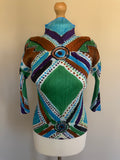 Issey Miyake Pleats Please SS19 Multi Colour Geometric High Neck Pleated Top - M (3)