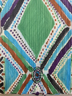 Issey Miyake Pleats Please SS19 Multi Colour Geometric High Neck Pleated Top - M (3)