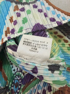 Issey Miyake Pleats Please SS19 Multi Colour Geometric High Neck Pleated Top - M (3)