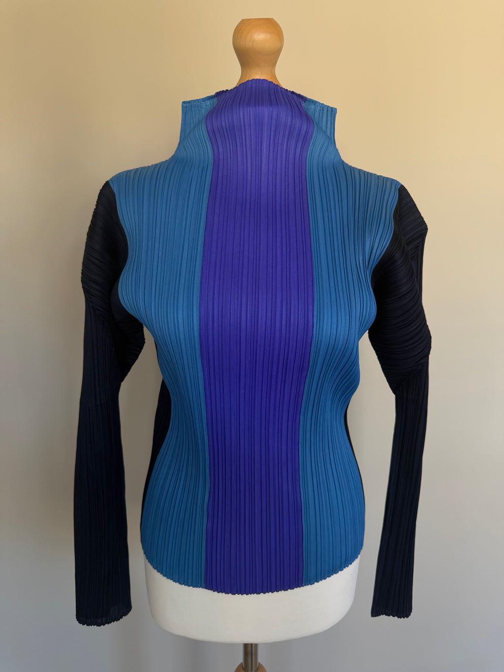 Issey Miyake Pleats Please AW09 Colour Block High Neck Top - M (3)