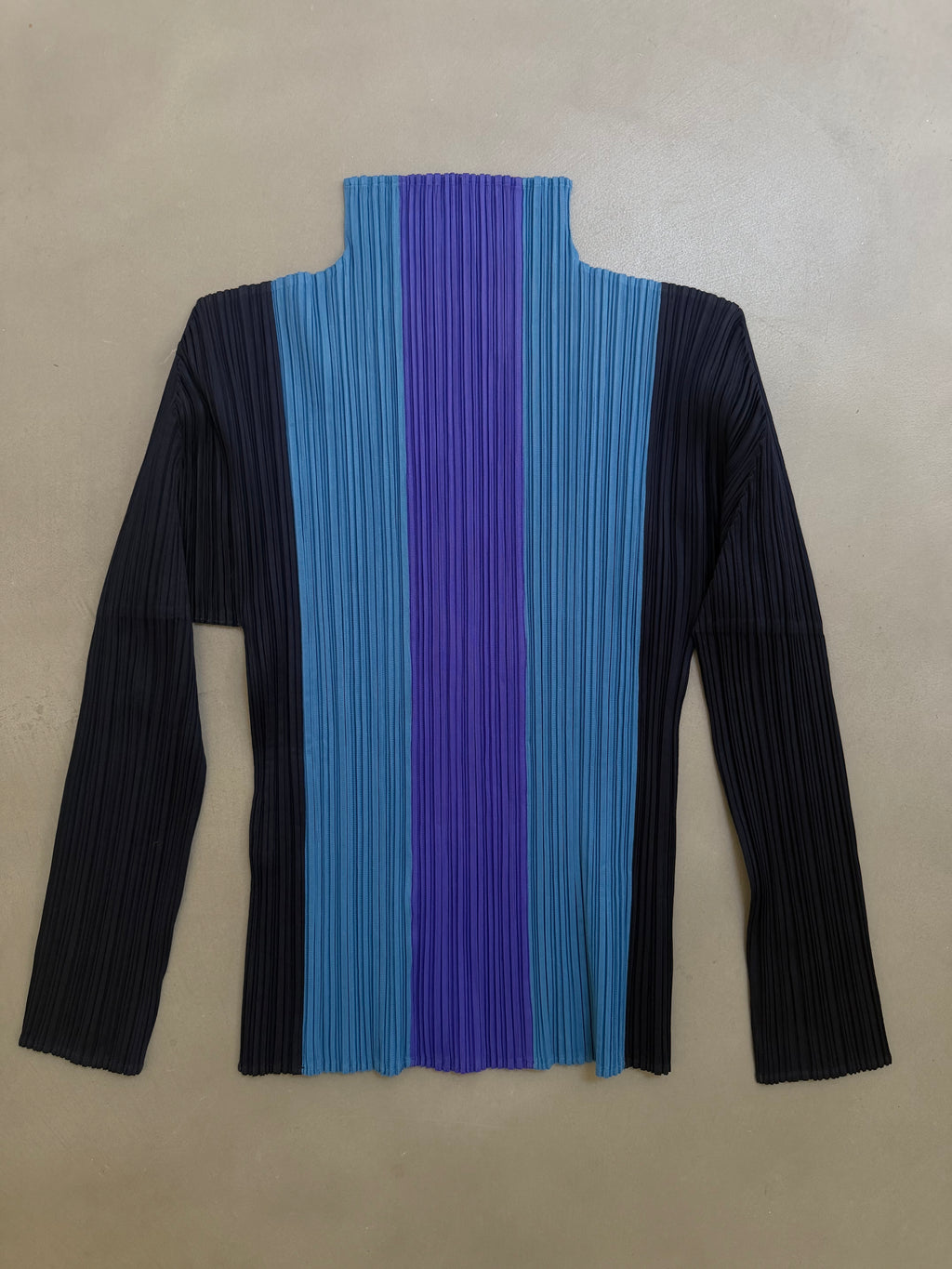 Issey Miyake Pleats Please AW09 Colour Block High Neck Top - M (3)