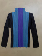 Issey Miyake Pleats Please AW09 Colour Block High Neck Top - M (3)