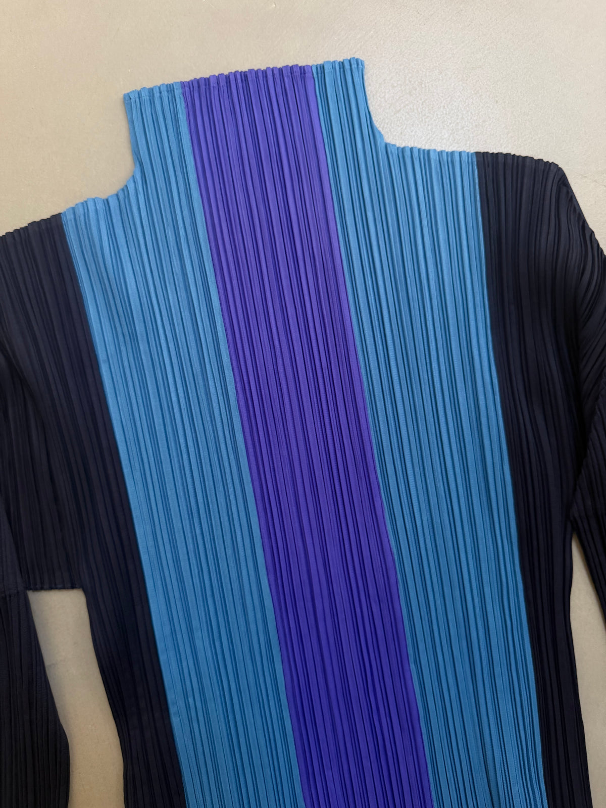 Issey Miyake Pleats Please AW09 Colour Block High Neck Top - M (3)