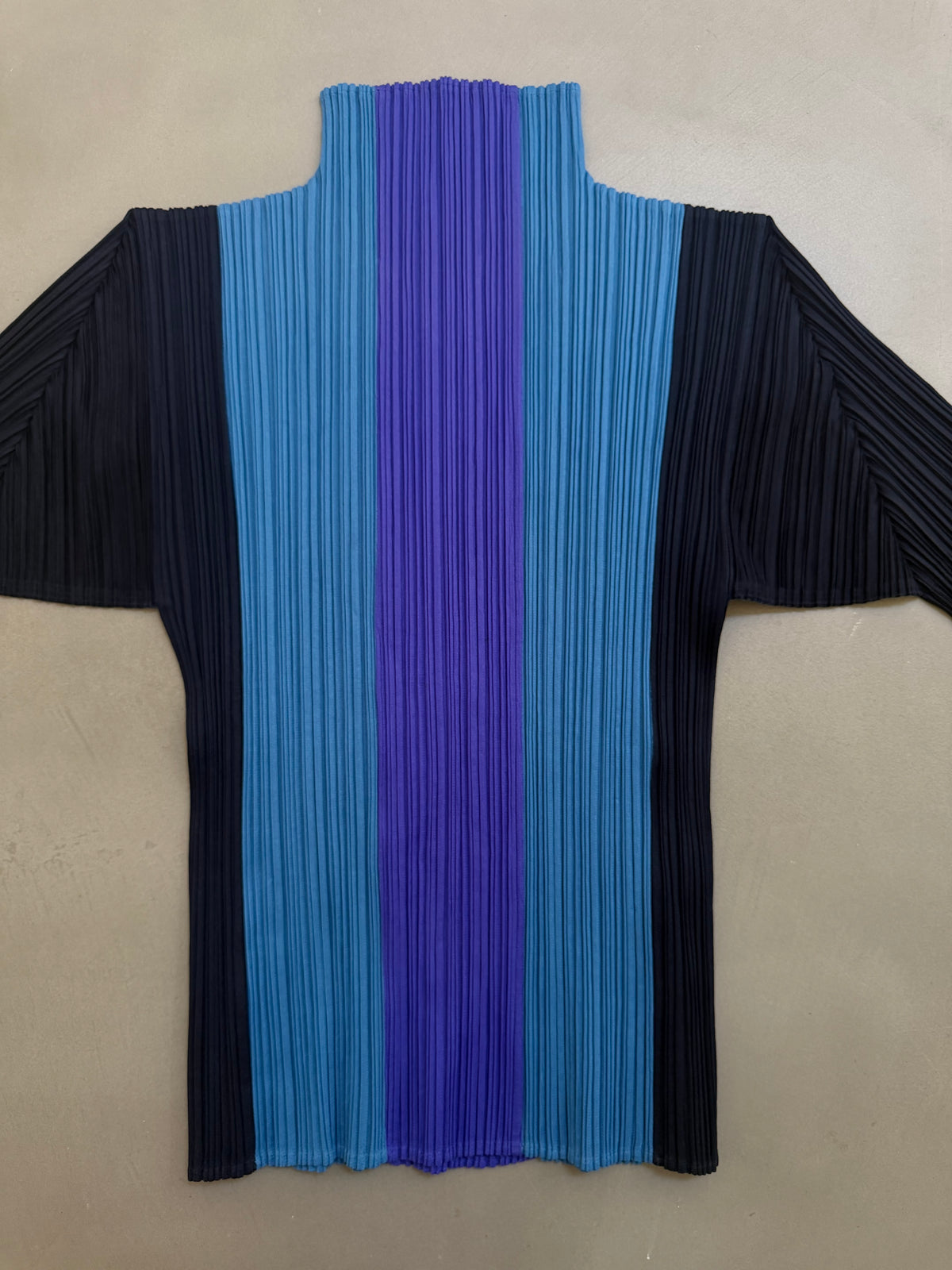 Issey Miyake Pleats Please AW09 Colour Block High Neck Top - M (3)