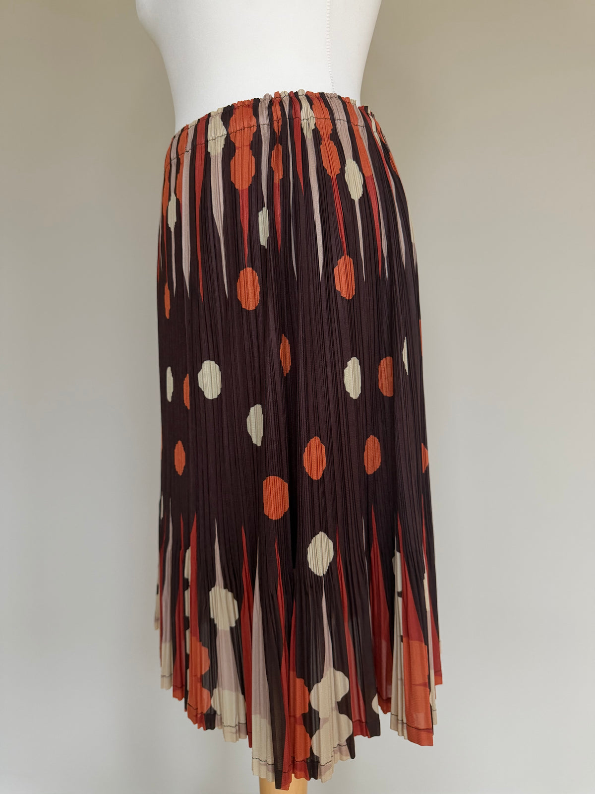 Issey Miyake Pleats Please AW07 Geometric Polka Dot Print Pleated Skirt - L (5)