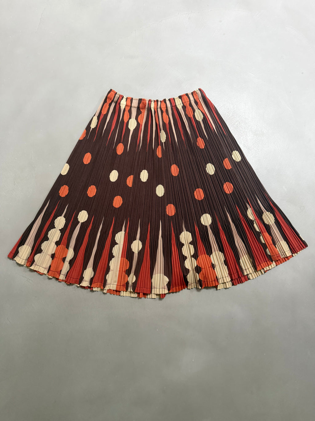Issey Miyake Pleats Please AW07 Geometric Polka Dot Print Pleated Skirt - L (5)