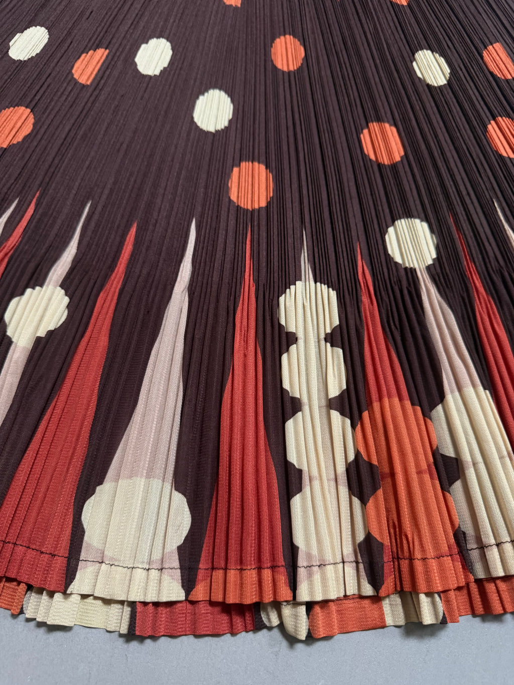 Issey Miyake Pleats Please AW07 Geometric Polka Dot Print Pleated Skirt - L (5)