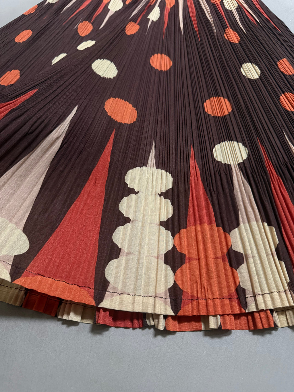 Issey Miyake Pleats Please AW07 Geometric Polka Dot Print Pleated Skirt - L (5)