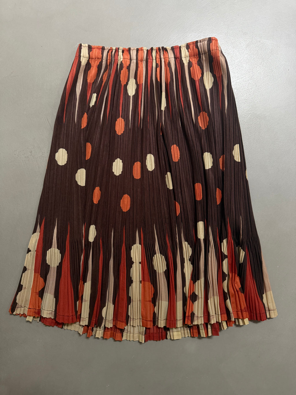 Issey Miyake Pleats Please AW07 Geometric Polka Dot Print Pleated Skirt - L (5)