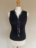 Issey Miyake Pleats Please SS03 Sleeveless Top with Tartan Plaid Ruffled Neck Tie - M (3)