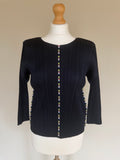 Issey Miyake Pleats Please AW04 Long Sleeve Top with Rainbow Stitched Trim - M (3)
