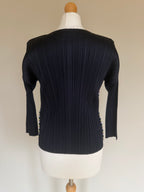 Issey Miyake Pleats Please AW04 Long Sleeve Top with Rainbow Stitched Trim - M (3)