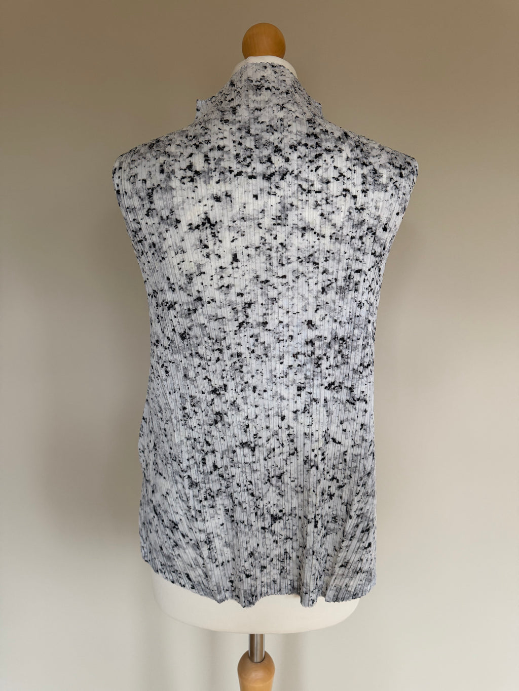 Issey Miyake Pleats Please SS07 Speckled Marble High Neck Sleeveless Top - M (3)