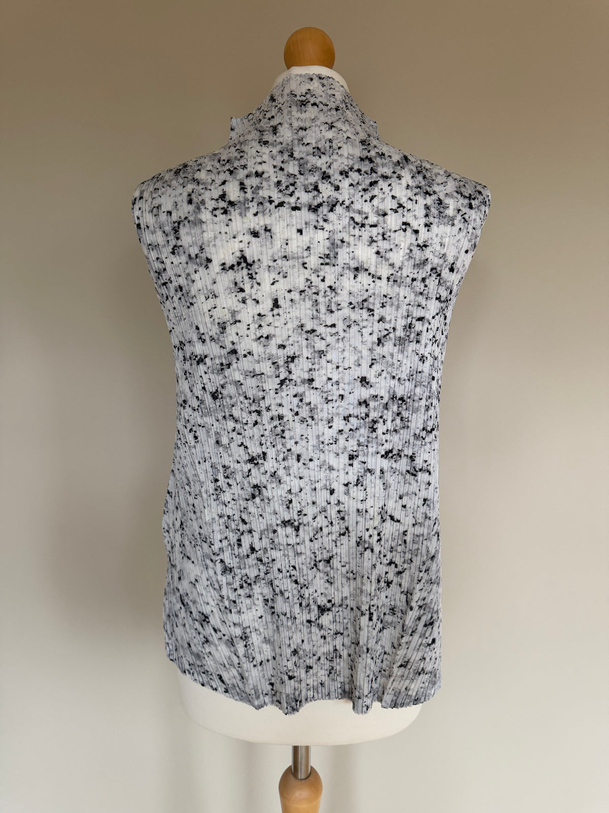 Issey Miyake Pleats Please SS07 Speckled Marble High Neck Sleeveless Top - M (3)