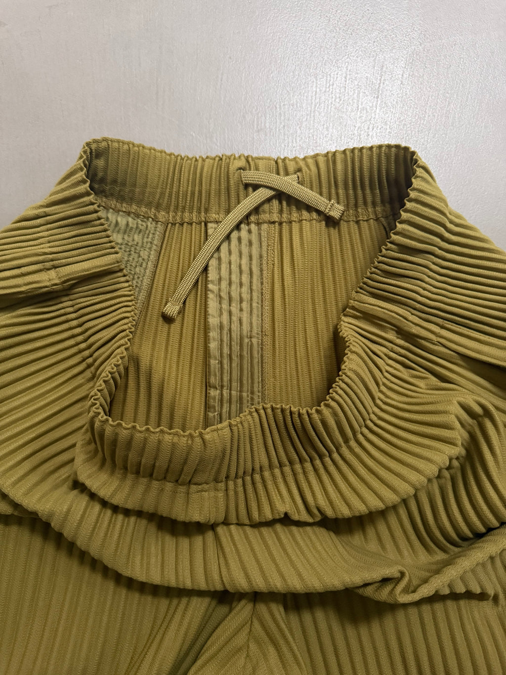 Issey Miyake Homme Plisse AW20 Olive Pleated Trousers - M (2)