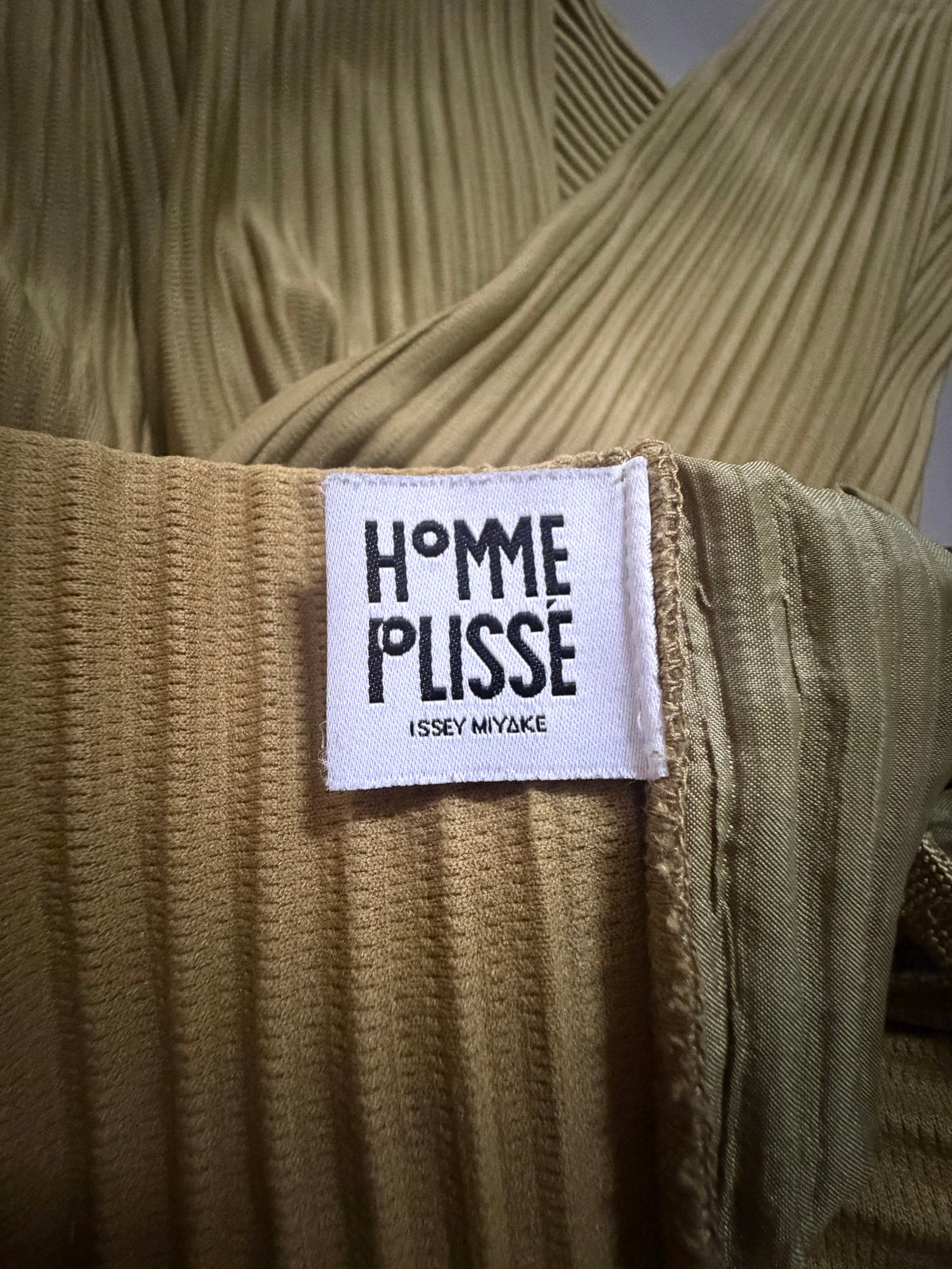 Issey Miyake Homme Plisse AW20 Olive Pleated Trousers - M (2)