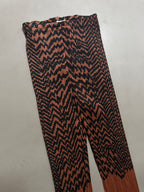 Issey Miyake Pleats Please AW98 Brown Zigzag Tiger Striped Trousers - M (3)
