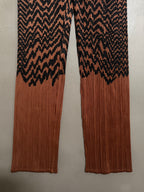 Issey Miyake Pleats Please AW98 Brown Zigzag Tiger Striped Trousers - M (3)