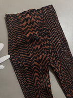 Issey Miyake Pleats Please AW98 Brown Zigzag Tiger Striped Trousers - M (3)