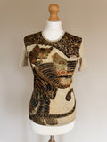 Issey Miyake Pleats Please AW98 Folk Art Tiger Short Sleeve T-Shirt - M (3)
