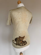 Issey Miyake Pleats Please AW98 Folk Art Tiger Short Sleeve T-Shirt - M (3)