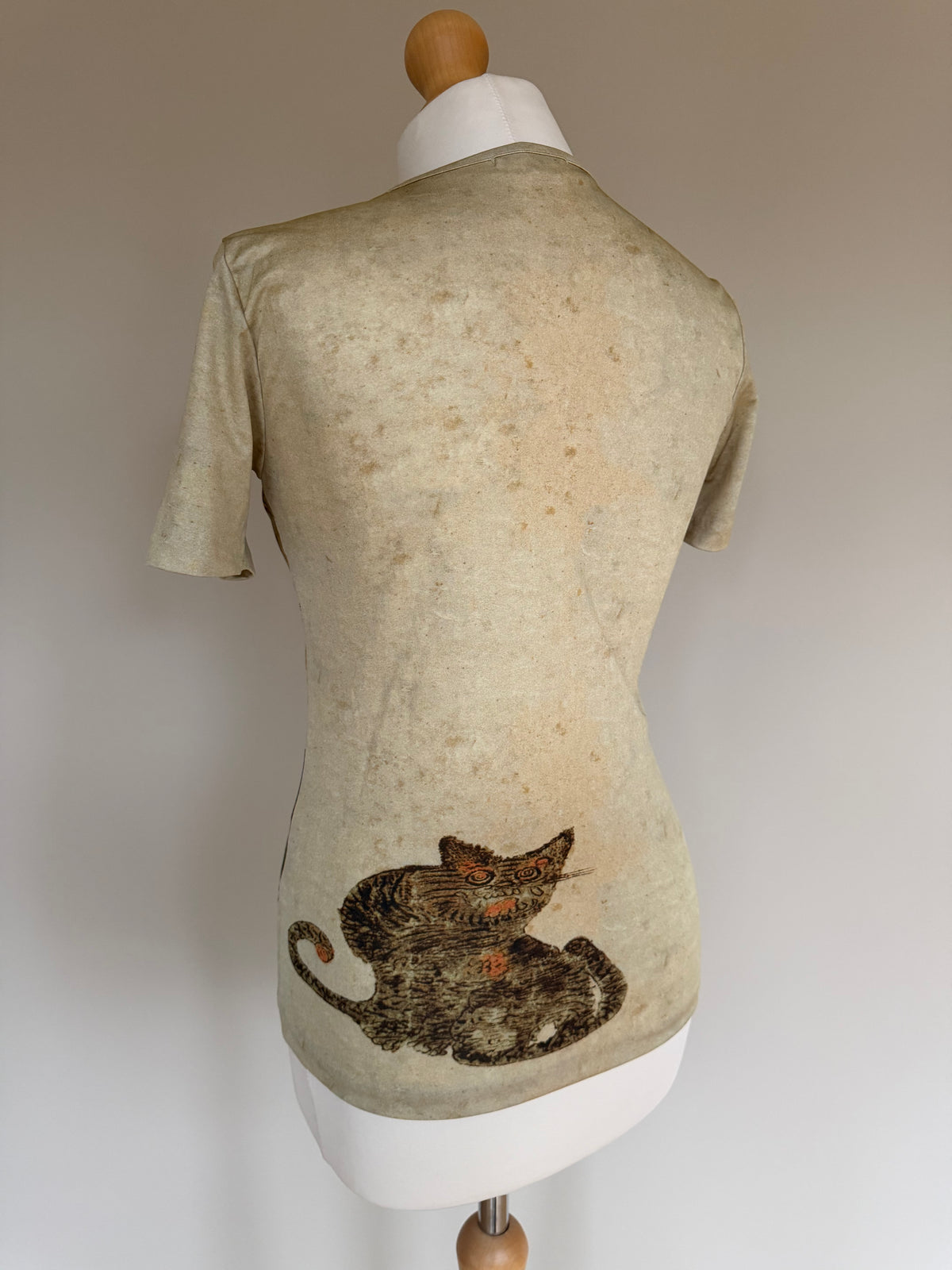 Issey Miyake Pleats Please AW98 Folk Art Tiger Short Sleeve T-Shirt - M (3)