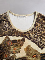 Issey Miyake Pleats Please AW98 Folk Art Tiger Short Sleeve T-Shirt - M (3)