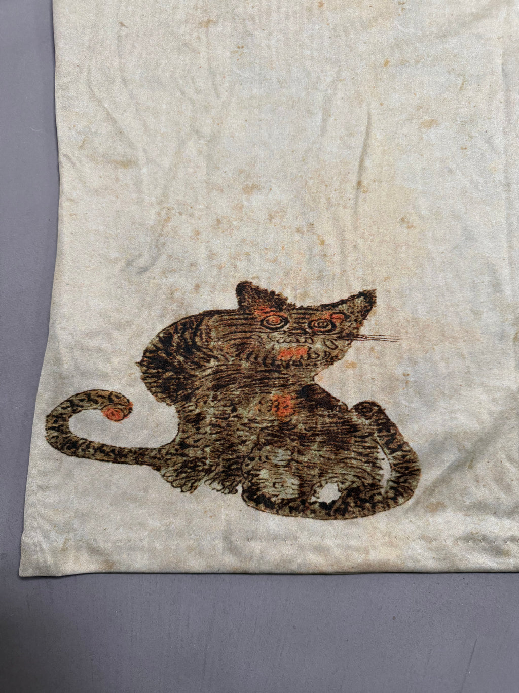 Issey Miyake Pleats Please AW98 Folk Art Tiger Short Sleeve T-Shirt - M (3)