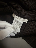 Issey Miyake Pleats Please AW97 Short Sleeve Top with Embroidered Collar - L (4)