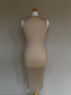 Issey Miyake Pleats Please AW98 Sleeveless Tank Dress with Asian Folk Art Graphic - M (3)