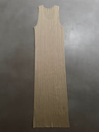 Issey Miyake Pleats Please AW98 Sleeveless Tank Dress with Asian Folk Art Graphic - M (3)