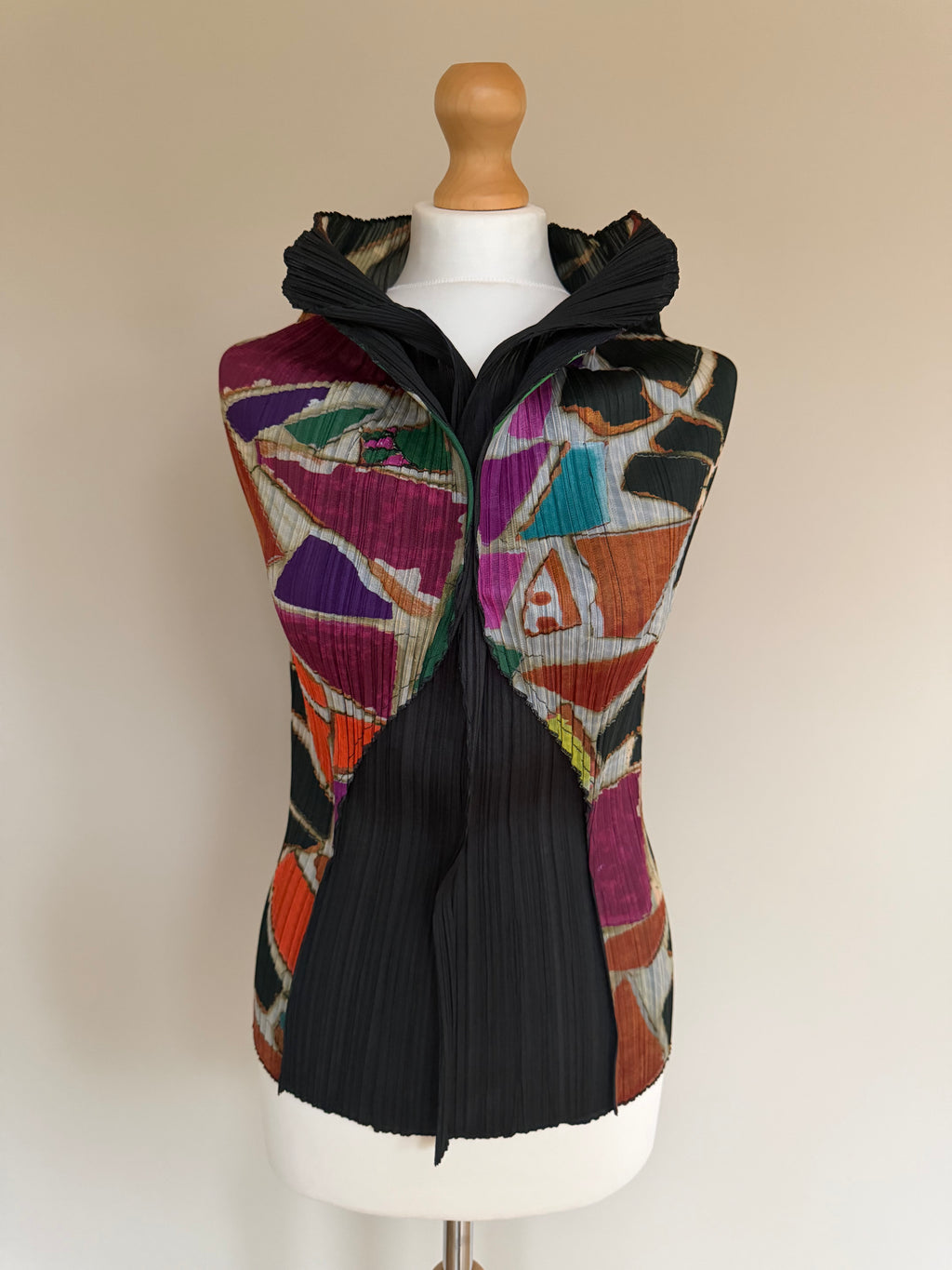 Issey Miyake Pleats Please AW03 Stained Glass Geometric Draped Top - M (3)
