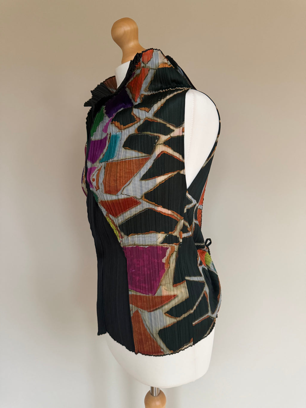 Issey Miyake Pleats Please AW03 Stained Glass Geometric Draped Top - M (3)