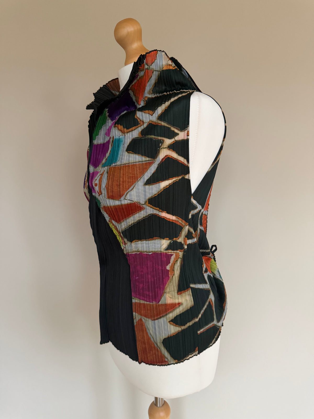 Issey Miyake Pleats Please AW03 Stained Glass Geometric Draped Top - M (3)